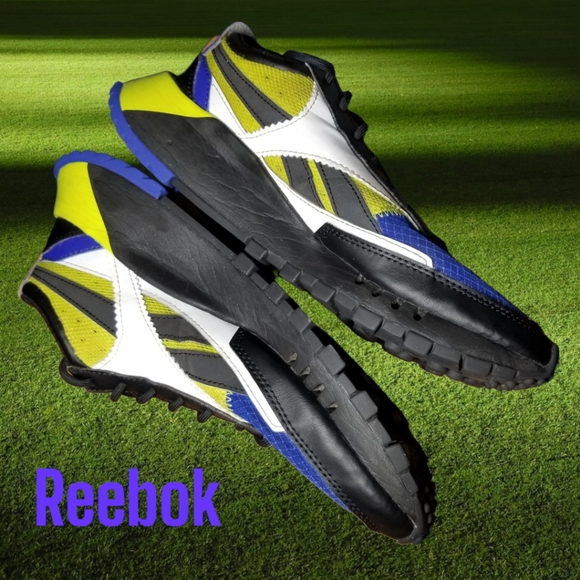 Reebok Classic Leather Legacy "Bright Cobalt/Core Black/Acid Yellow" Shoes - Picture 5 of 9